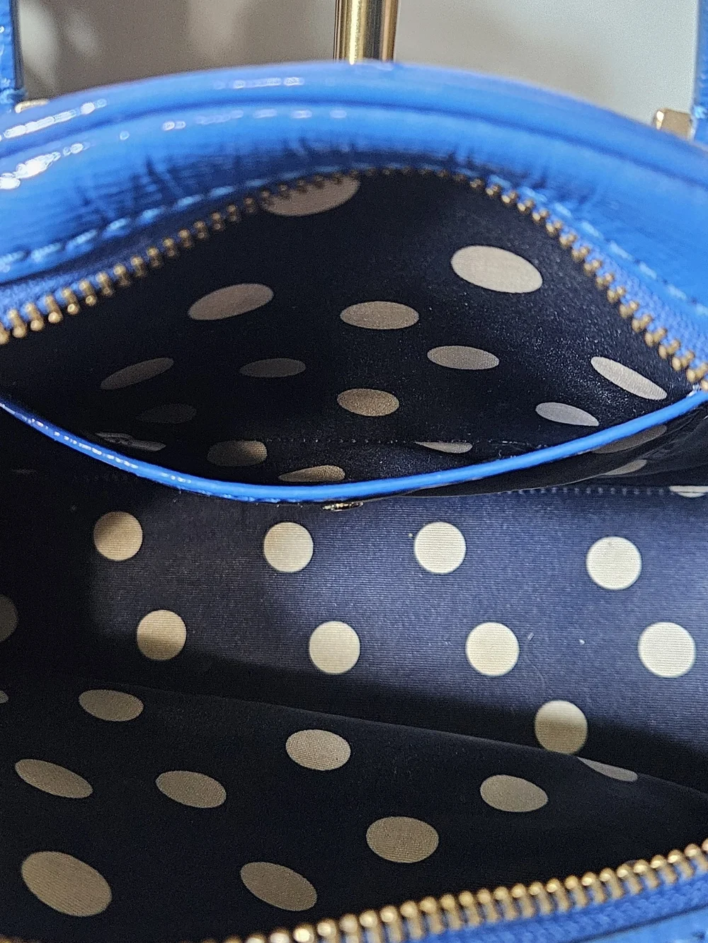 kate spade Bright Blue Patent Dome Satchel